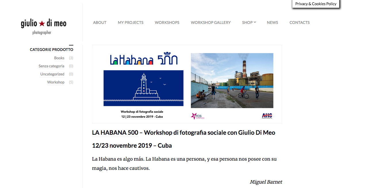 Workshop 2019 a Cuba